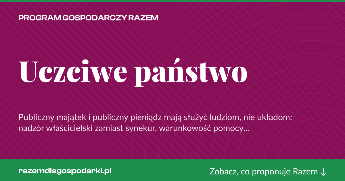 Karta social do udostępnienia: Uczciwe państwo