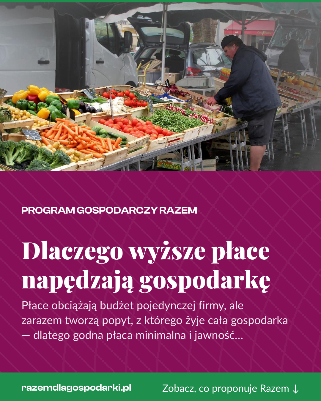 Grafika pionowa do udostępnienia: Dlaczego wyższe płace napędzają gospodarkę