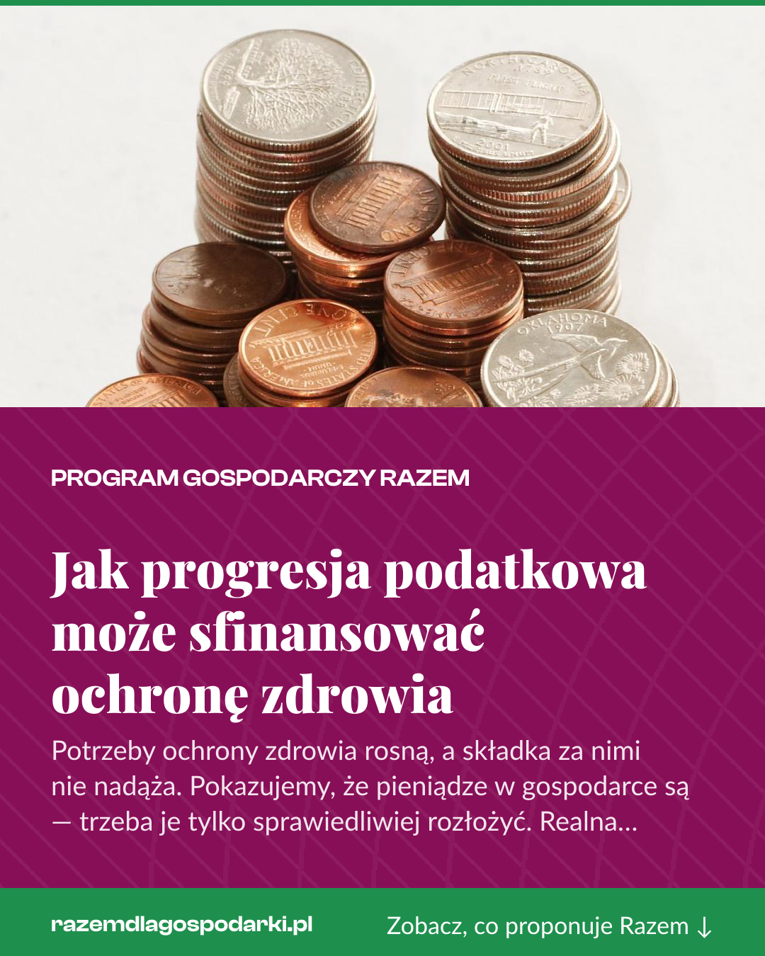 Grafika pionowa do udostępnienia: Jak progresja podatkowa może sfinansować ochronę zdrowia